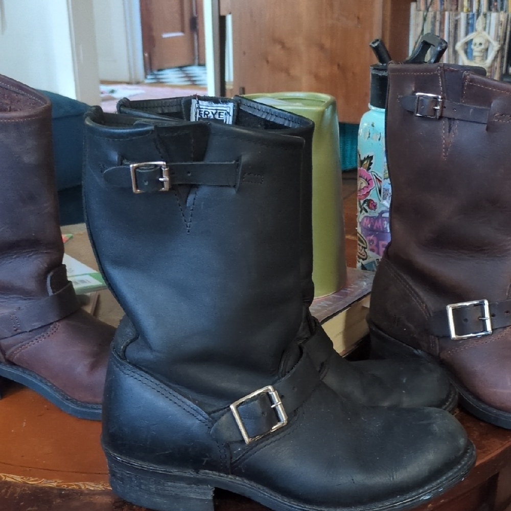 Frye Black Label Black Leather Boots